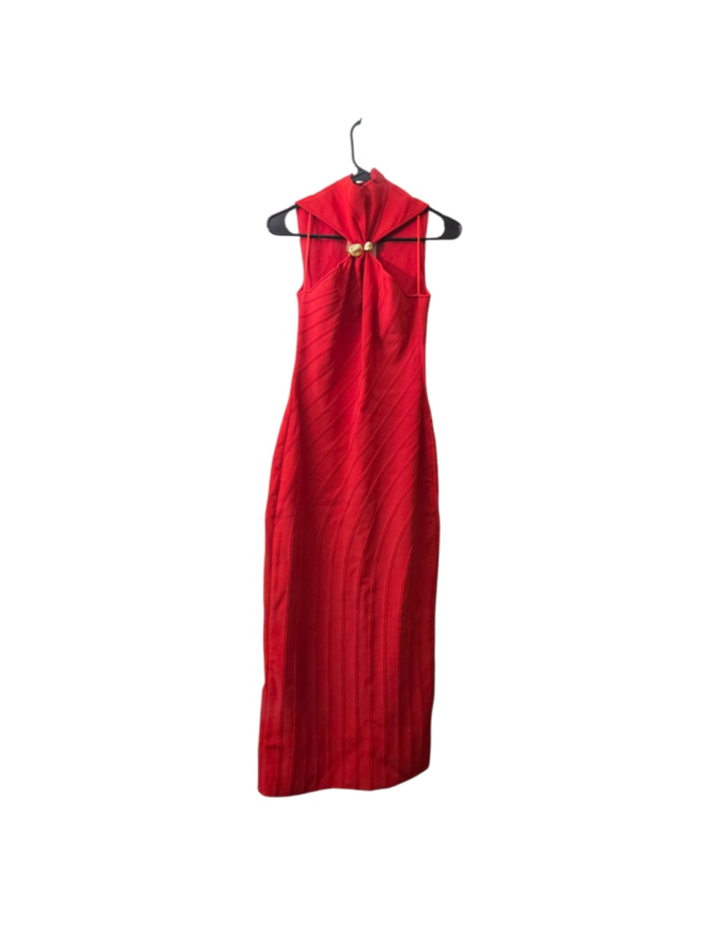 Women's Cult Gaia Red Midi Dress with Gold Hardware size medium